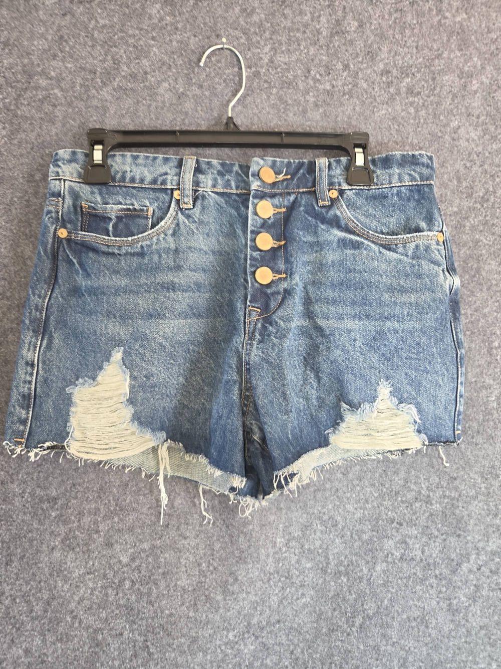 NWT Blank NYC Light Blue Distressed High-Rise Denim Shorts
